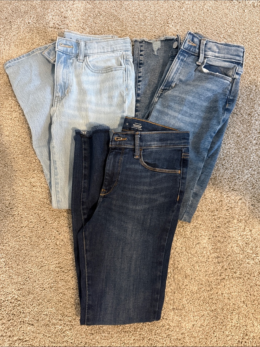 Girls Blue Denim Jeans - Multiple Wash Options